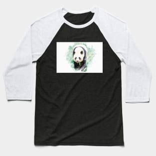 Panda Bear Animal Forest Wildlife China Bamboo Nature Asia Digital Painting Baseball T-Shirt